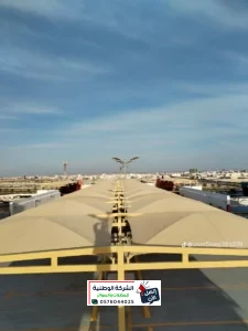 مظلات أكتاف هرمية مظلات مواقف متصلة مظلات هرمية 